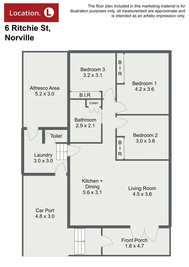 Floorplan of Homely house listing, 6 Ritchie Street, Norville QLD 4670