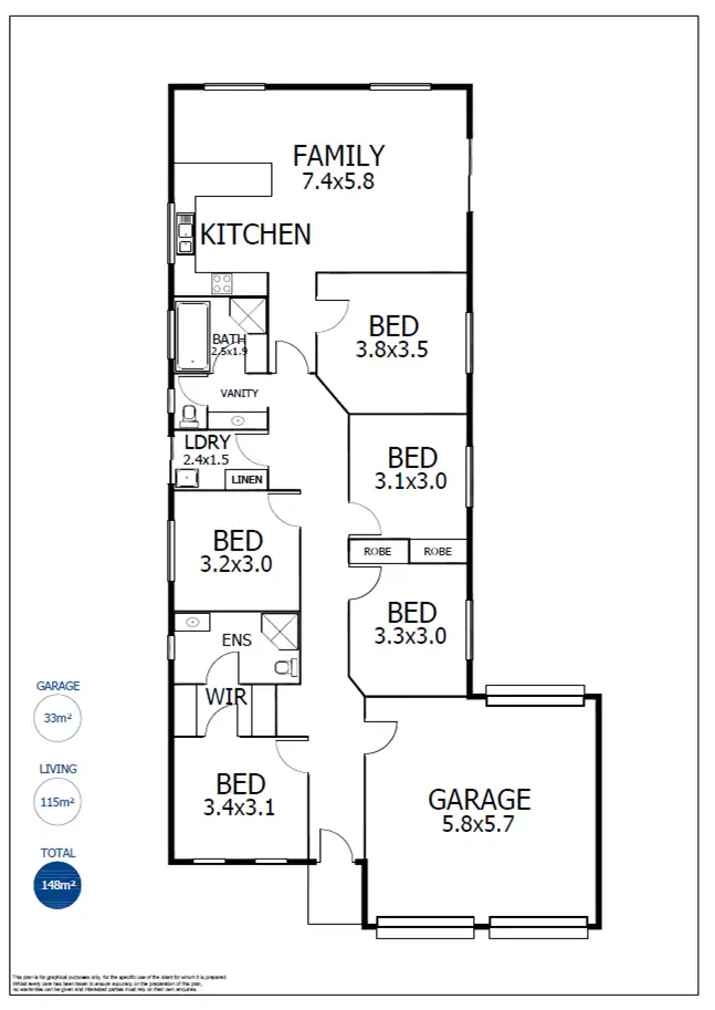 Floorplan of Homely house listing, 3 Joy Crescent, Murray Bridge SA 5253