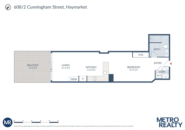 Floorplan of Homely other listing, 608/2 Cunningham Street, Haymarket NSW 2000