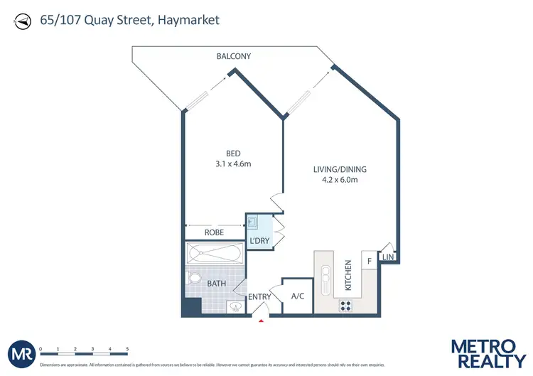 Floorplan of Homely apartment listing, 65/107 Quay Street, Haymarket NSW 2000