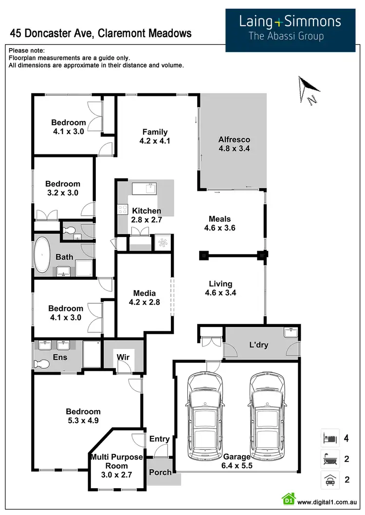 Floorplan of Homely house listing, 45 Doncaster Avenue, Claremont Meadows NSW 2747