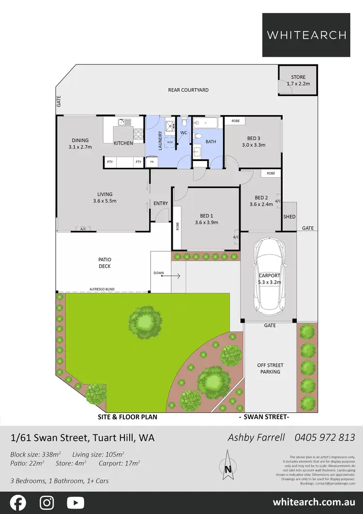 Floorplan of Homely house listing, 1/61 Swan Street, Tuart Hill WA 6060