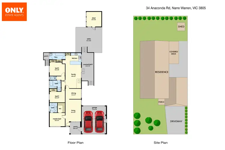 Floorplan of Homely house listing, 34 Anaconda Road, Narre Warren VIC 3805