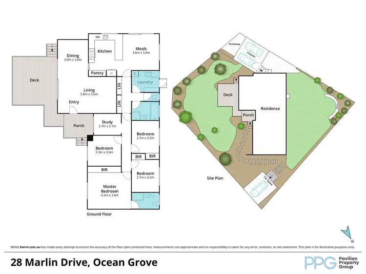 Floorplan of Homely house listing, 28 Marlin Drive, Ocean Grove VIC 3226