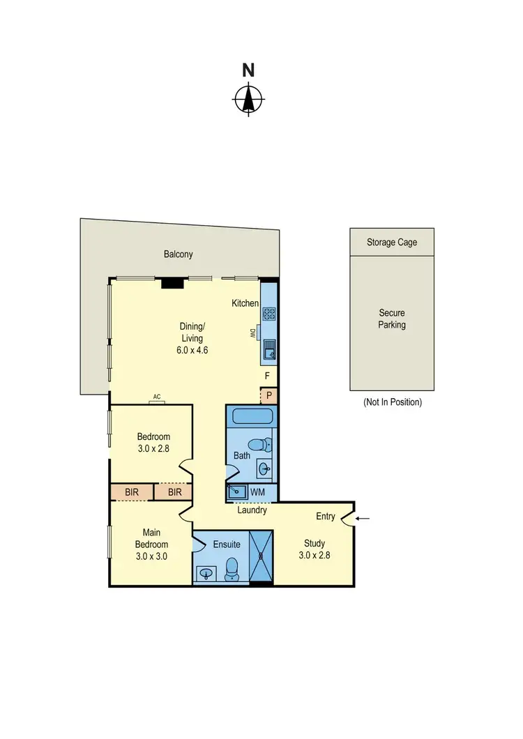 Floorplan of Homely apartment listing, 602/32 Lilydale Grove, Hawthorn East VIC 3123
