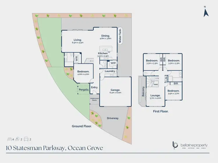 Floorplan of Homely house listing, 10-12 Statesman Parkway, Ocean Grove VIC 3226