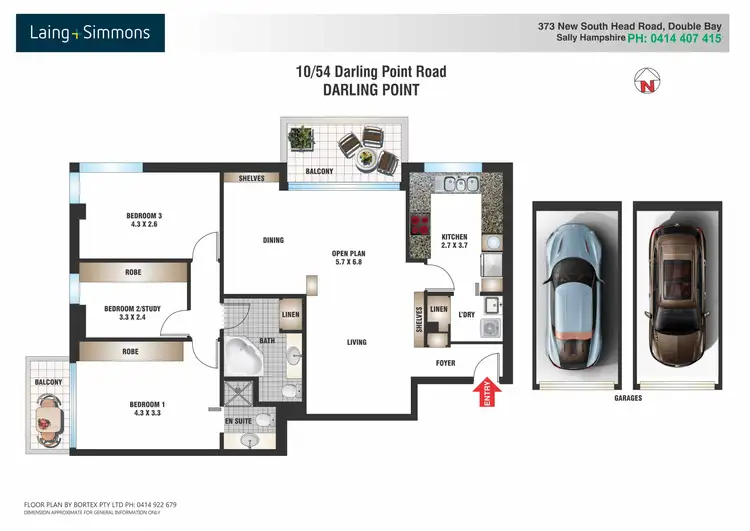 Floorplan of Homely apartment listing, 10/54 Darling Point Road, Darling Point NSW 2027
