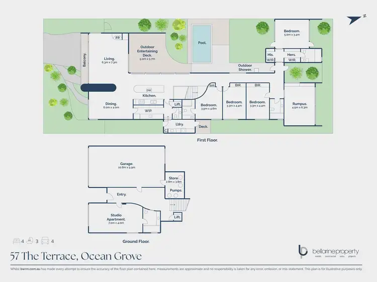 Floorplan of Homely house listing, 57 The Terrace, Ocean Grove VIC 3226
