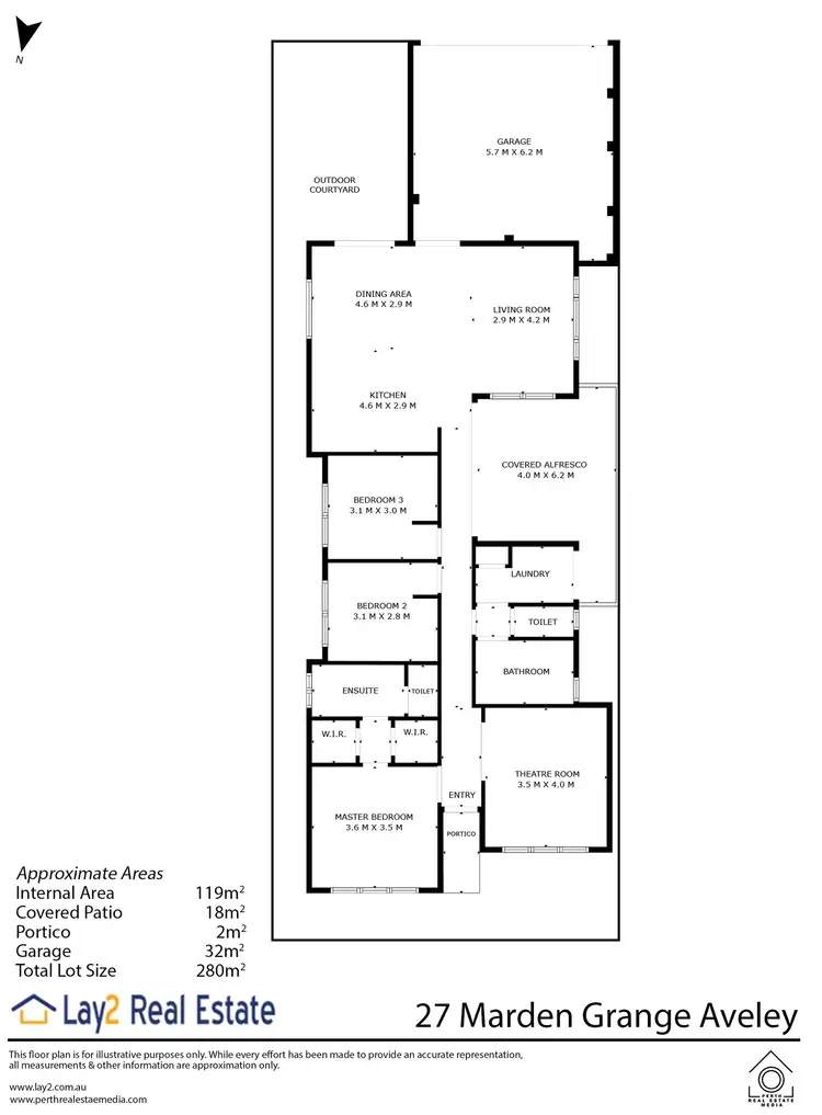 Floorplan of Homely house listing, 27 Marden Grange, Aveley WA 6069