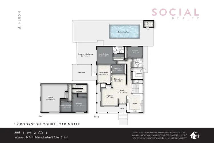 Floorplan of Homely house listing, 1 Crookston Court, Carindale QLD 4152