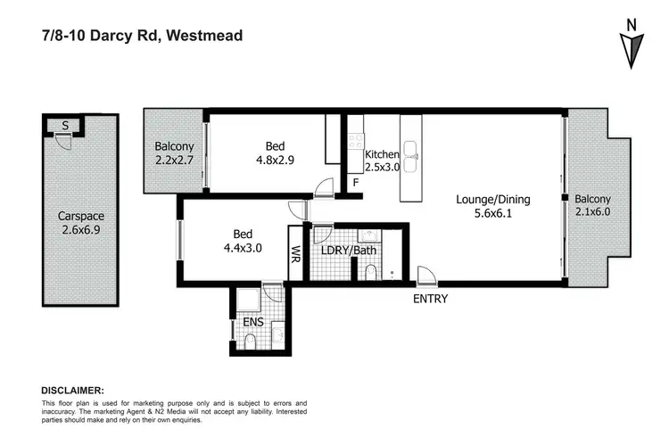 Floorplan of Homely apartment listing, 7/8-10 Darcy Rd, Westmead NSW 2145