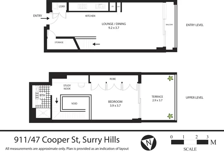 Floorplan of Homely apartment listing, 911/47-53 Cooper Street, Surry Hills NSW 2010