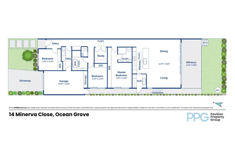 Floorplan of Homely unit listing, 14 Minerva Close, Ocean Grove VIC 3226