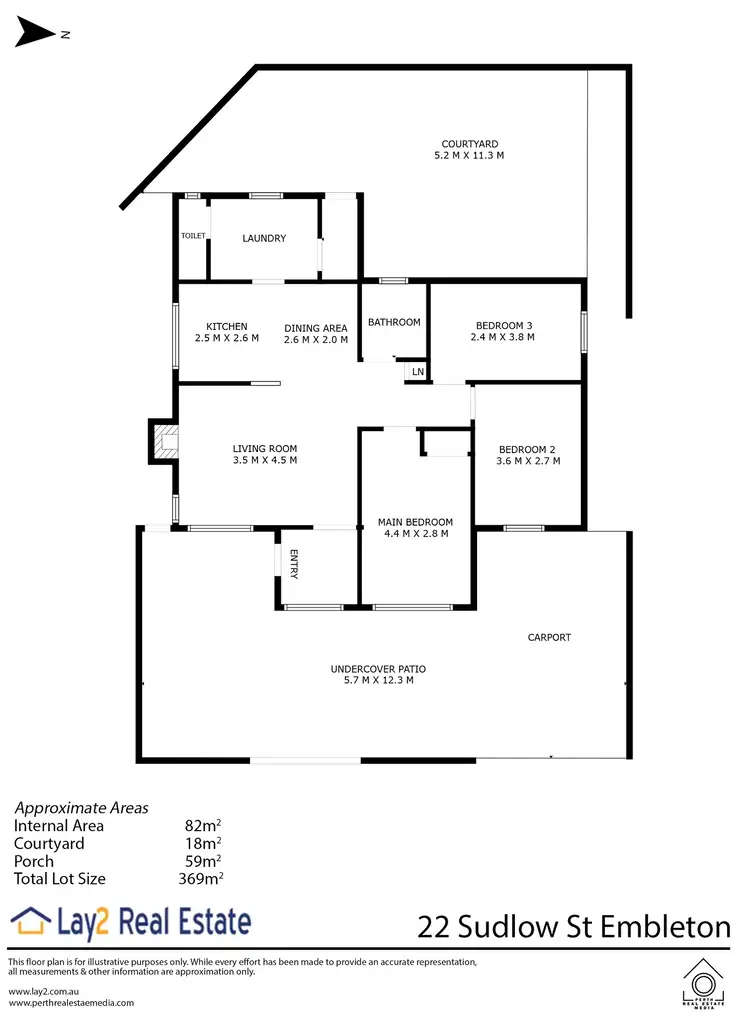 Floorplan of Homely house listing, 22 Sudlow Street, Embleton WA 6062