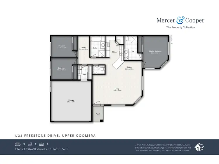 Floorplan of Homely semi-detached listing, 1/34 Freestone Drive, Upper Coomera QLD 4209