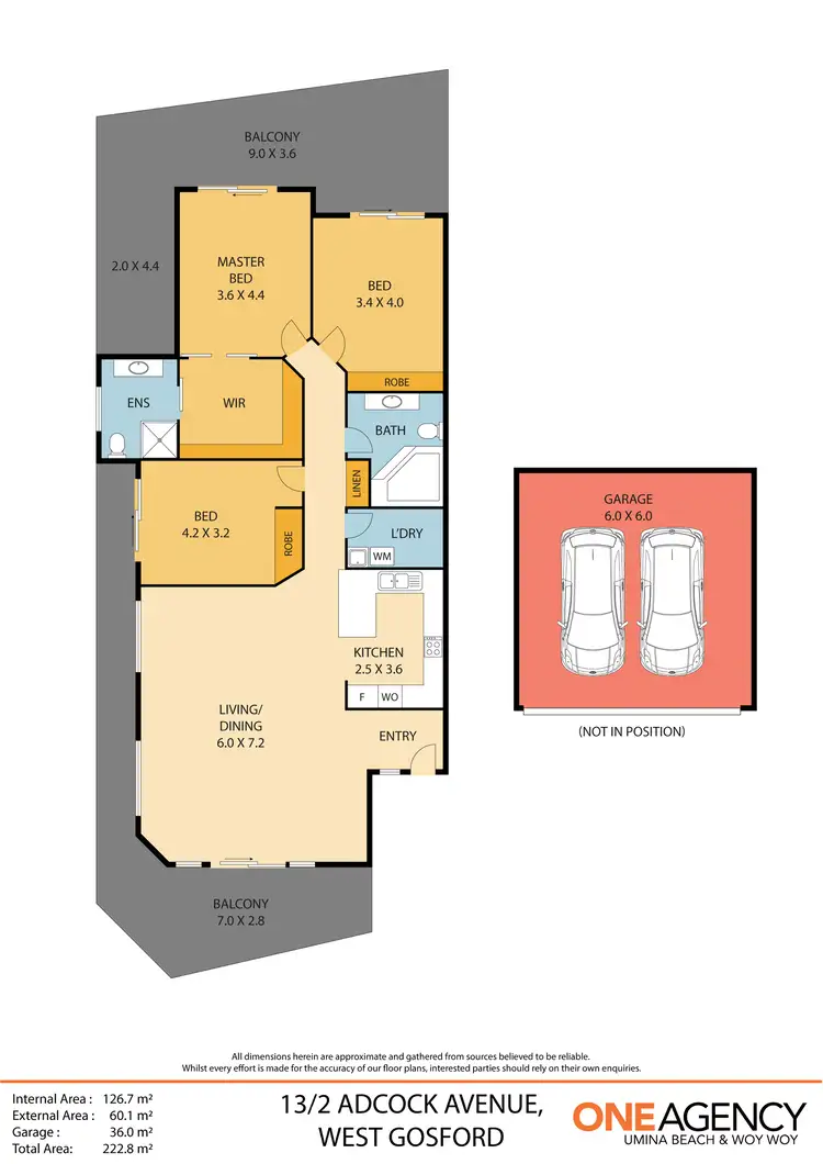 Floorplan of Homely apartment listing, 13/2 Adcock Avenue, West Gosford NSW 2250