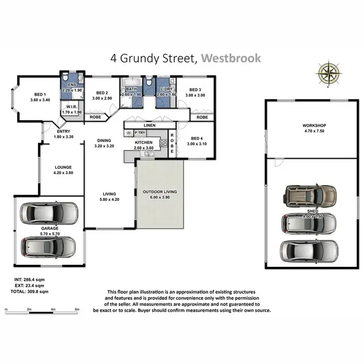 Floorplan of Homely house listing, 4 Grundy Street, Westbrook QLD 4350