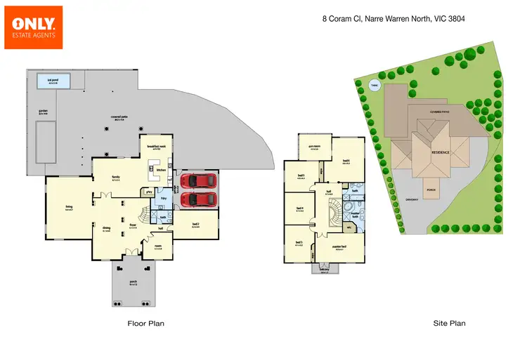Floorplan of Homely house listing, 8 Coram Close, Narre Warren North VIC 3804