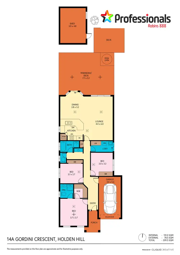 Floorplan of Homely house listing, 14A Gordini Crescent, Holden Hill SA 5088