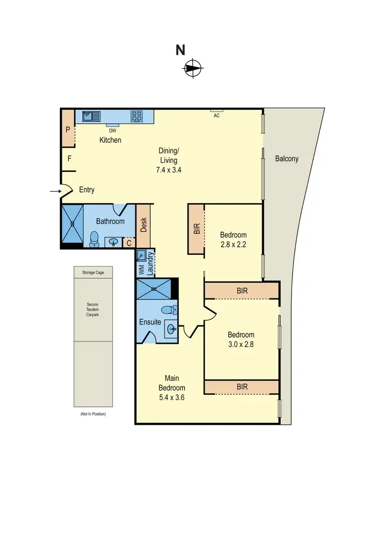 Floorplan of Homely apartment listing, 516/188 Whitehorse Road, Balwyn VIC 3103