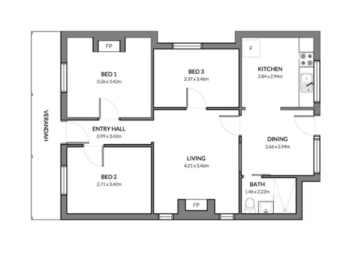 Floorplan of Homely house listing, 15 Creek Street South, Bendigo VIC 3550