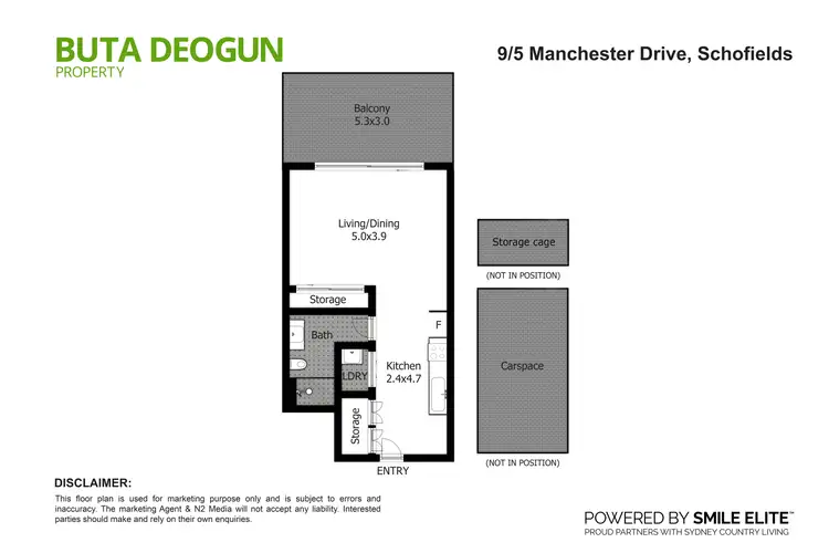 Floorplan of Homely apartment listing, 9/5 Manchester Drive, Schofields NSW 2762