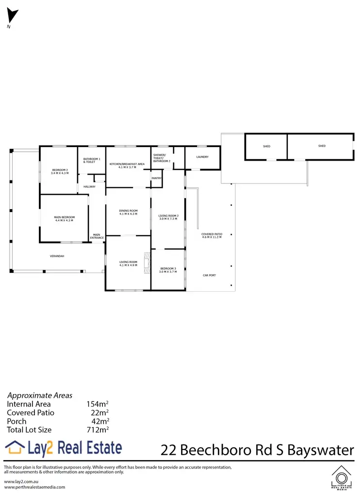 Floorplan of Homely house listing, 22 Beechboro Road South, Bayswater WA 6053