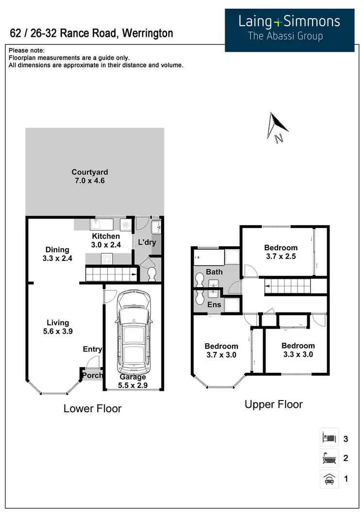 Floorplan of Homely townhouse listing, 62/26-32 Rance Road, Werrington NSW 2747