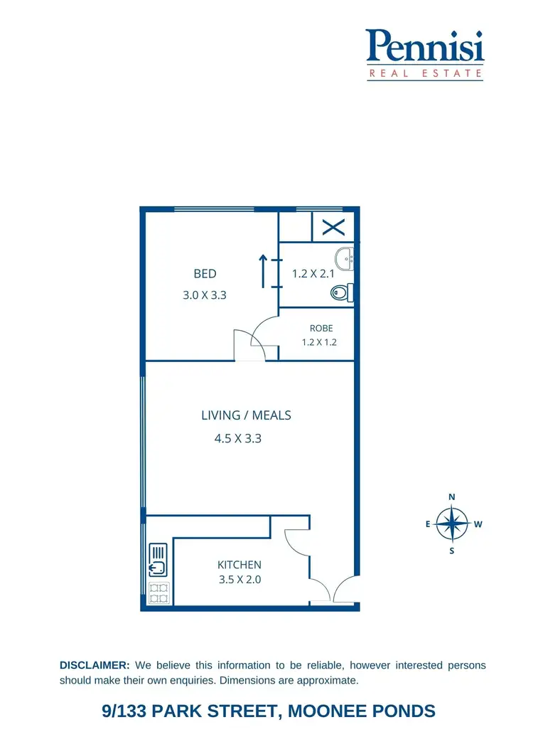 Floorplan of Homely unit listing, 9/133 Park Street, Moonee Ponds VIC 3039