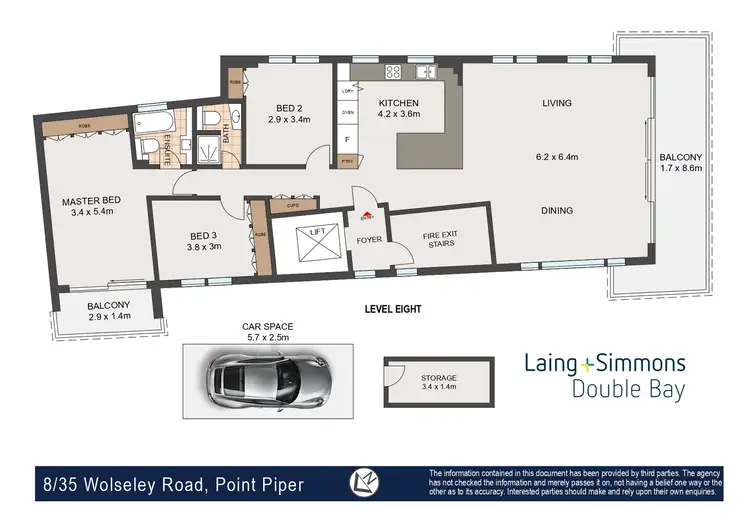 Floorplan of Homely apartment listing, 8/35 Wolseley Road, Point Piper NSW 2027