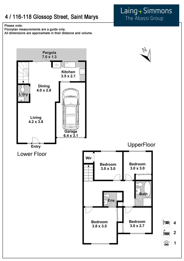 Floorplan of Homely townhouse listing, 4/116-118 Glossop Street, St Marys NSW 2760