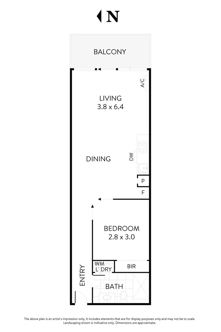 Floorplan of Homely apartment listing, 211/1005 Mt Alexander Road, Essendon VIC 3040
