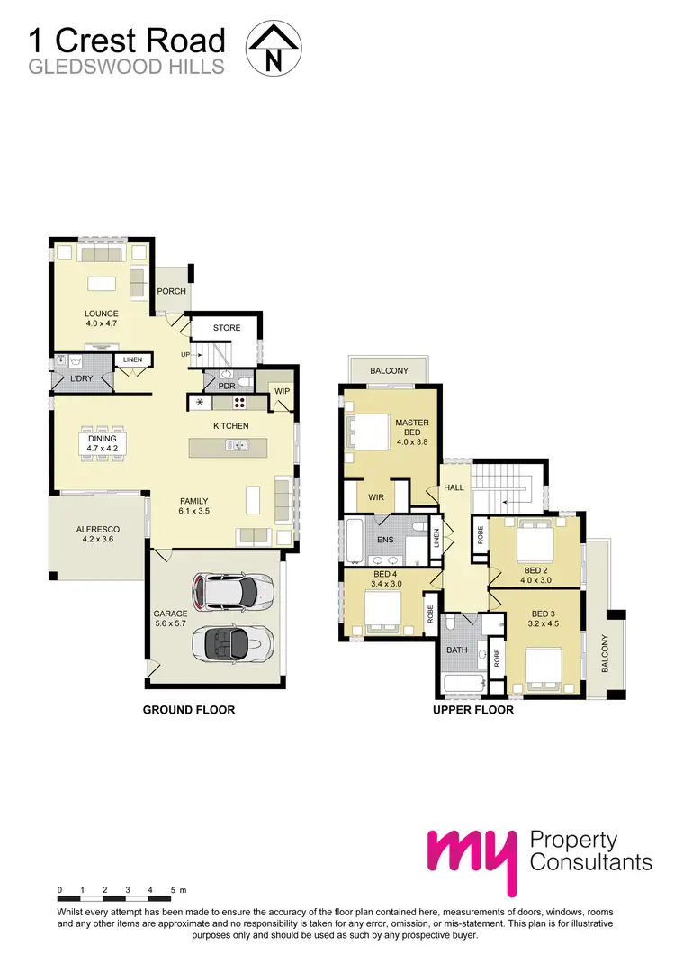 Floorplan of Homely house listing, 1 Crest Road, Gledswood Hills NSW 2557