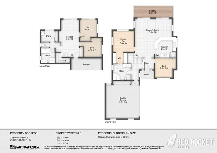 Floorplan of Homely house listing, 22 Brookvale Drive, Underwood QLD 4119