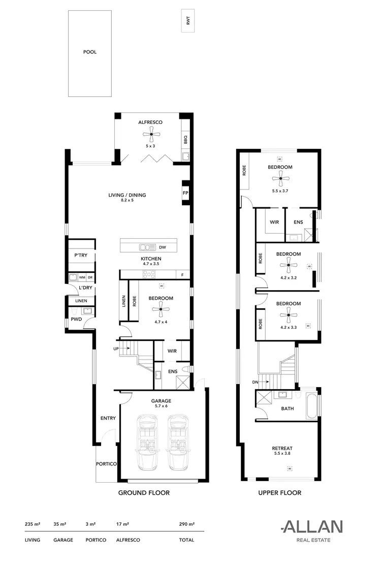 Floorplan of Homely house listing, 23A Halsey Road, Fulham SA 5024