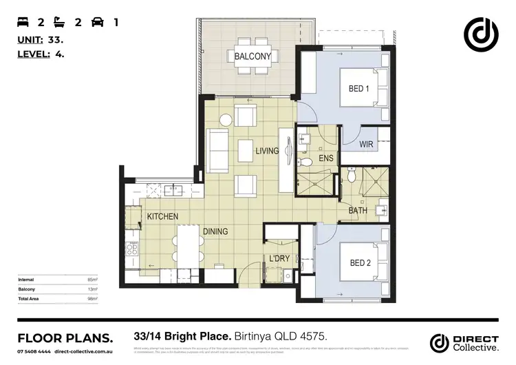 Floorplan of Homely apartment listing, 33/14 Bright Place, Birtinya QLD 4575