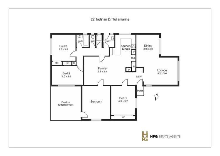 Floorplan of Homely house listing, 22 Tadstan Drive, Tullamarine VIC 3043