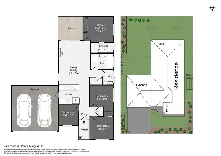 Floorplan of Homely house listing, 9A Broadleaf Place, Ningi QLD 4511