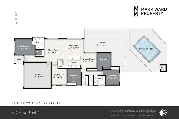 Floorplan of Homely house listing, 57 Tuckett Road, Salisbury QLD 4107