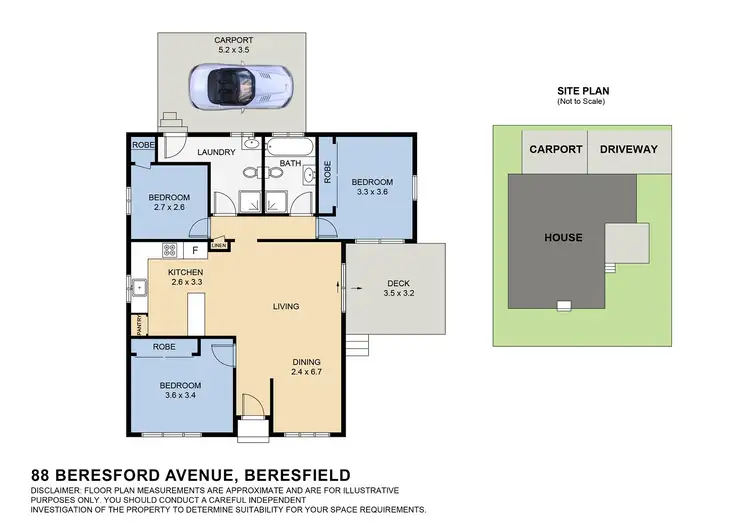Floorplan of Homely house listing, 88 Beresford Avenue, Beresfield NSW 2322