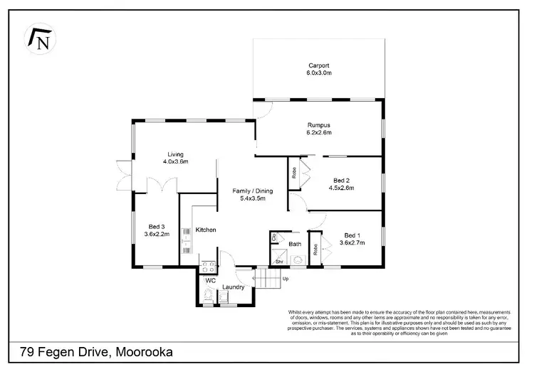 Floorplan of Homely house listing, 79 Fegen Drive, Moorooka QLD 4105