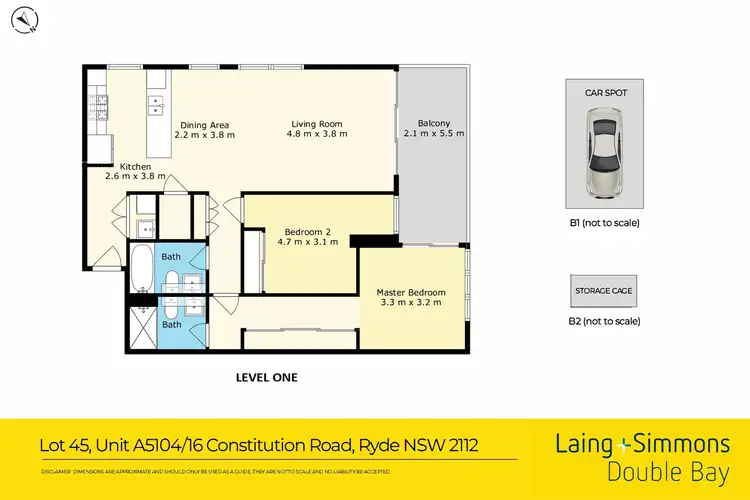 Floorplan of Homely apartment listing, A5104/16 Constitution Road, Ryde NSW 2112