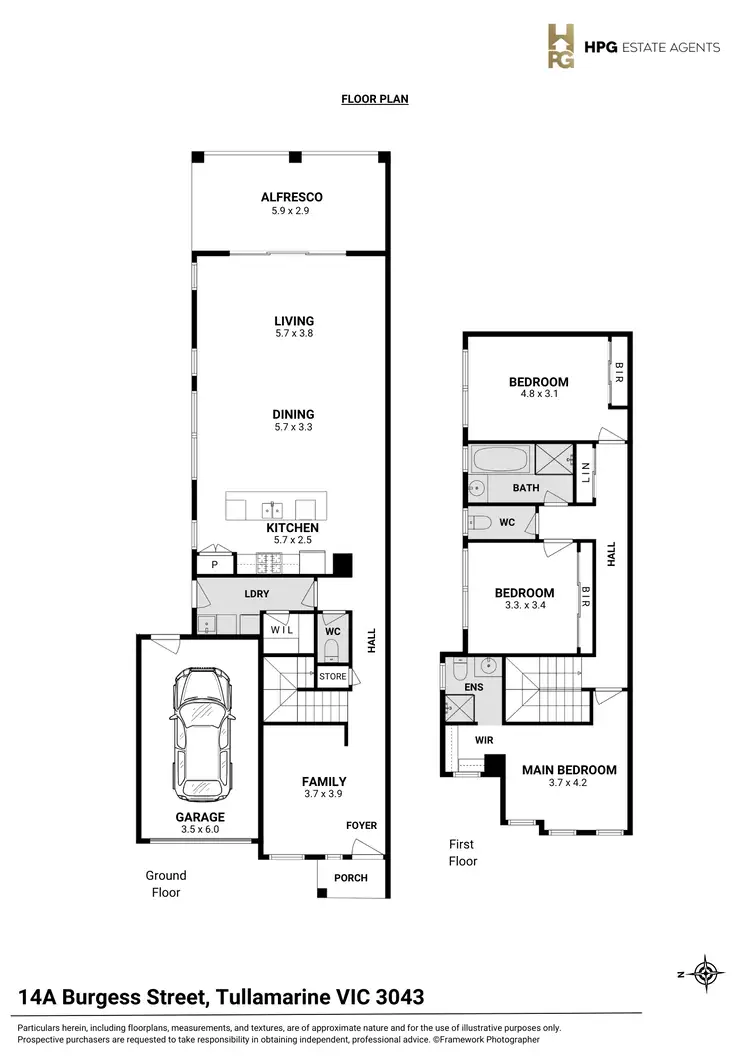Floorplan of Homely townhouse listing, 14A Burgess Street, Tullamarine VIC 3043