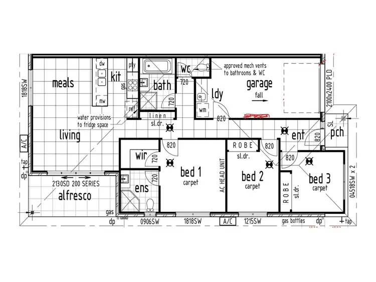 Floorplan of Homely semi-detached listing, 1/5 Mercy Circuit, Park Ridge QLD 4125