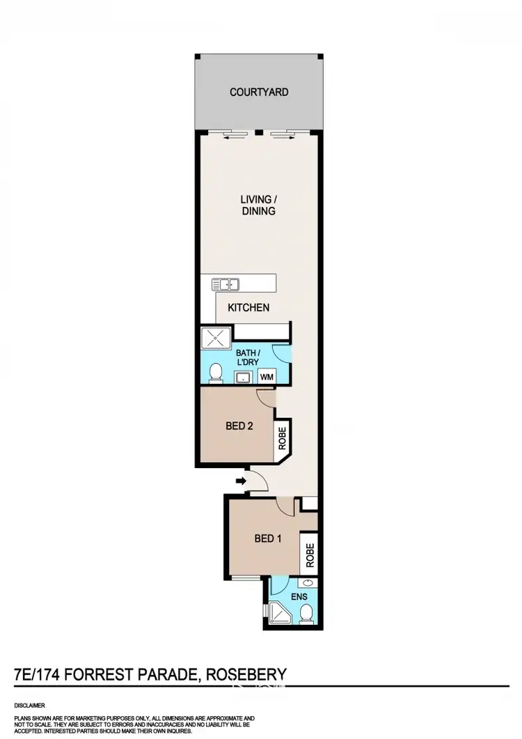 Floorplan of Homely apartment listing, 7E/174 Forrest Parade, Rosebery NT 832