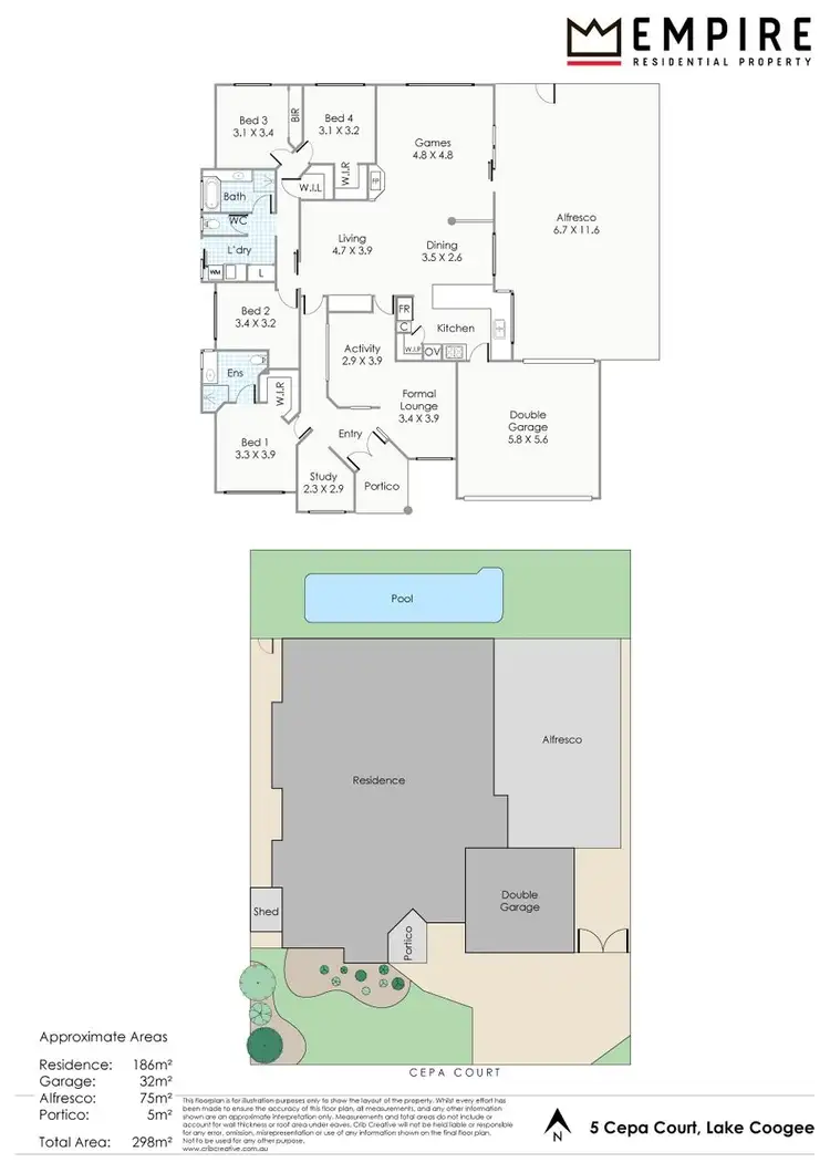 Floorplan of Homely house listing, 5 Cepa Court, Lake Coogee WA 6166