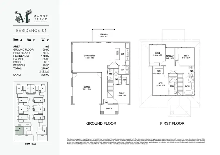 Floorplan of Homely townhouse listing, Lot 1/80-82 Oban Road, Ringwood VIC 3134