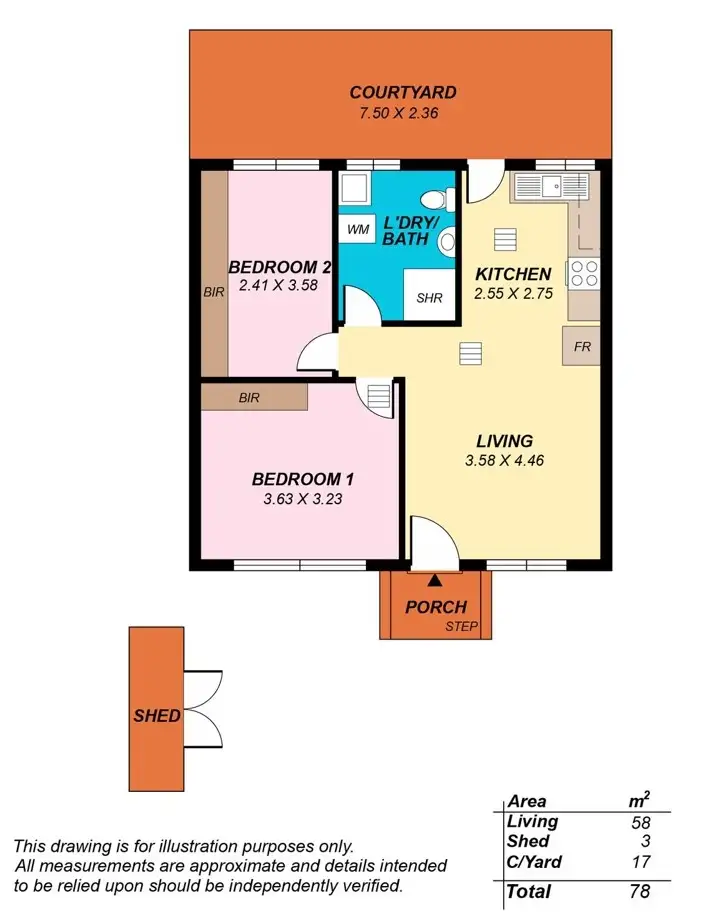 Floorplan of Homely block of units listing, 2/18 Tarpeena Avenue, Windsor Gardens SA 5087