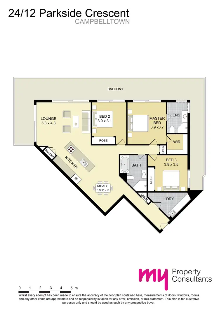 Floorplan of Homely apartment listing, 24/12 Parkside Crescent, Campbelltown NSW 2560