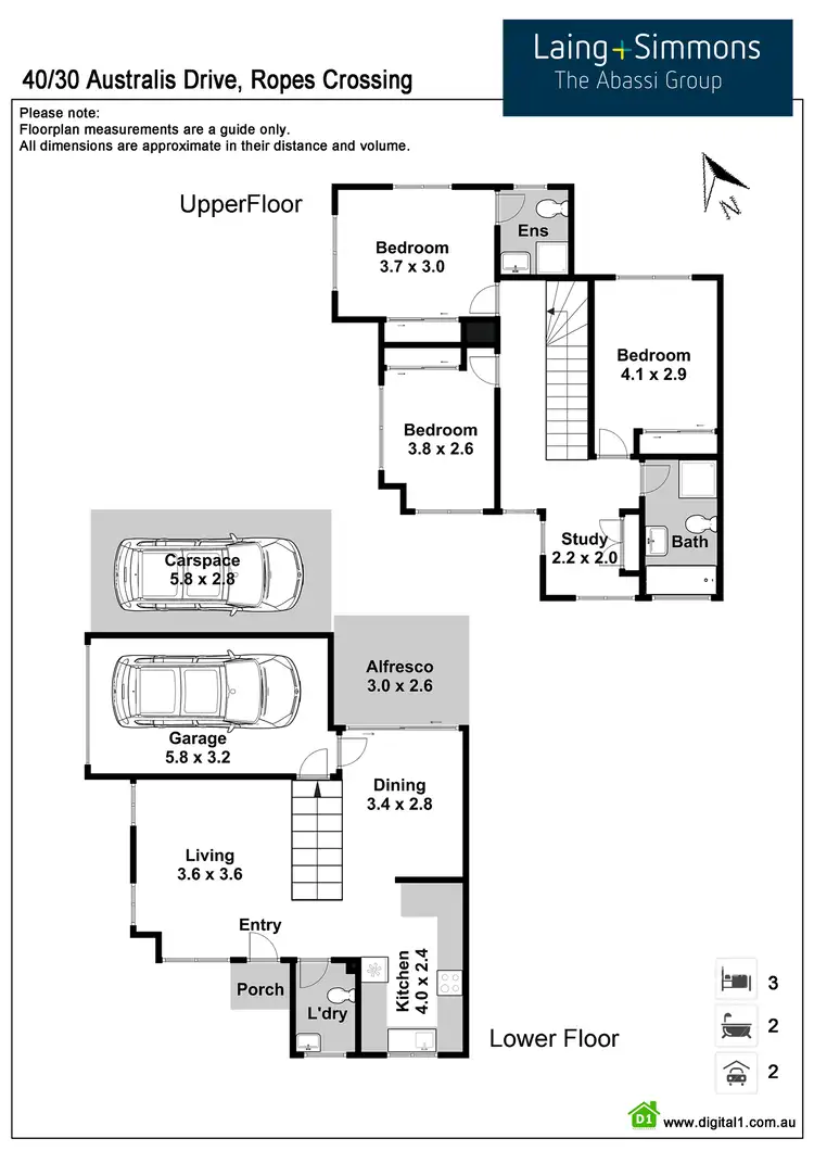 Floorplan of Homely townhouse listing, 40/30 Australis Drive, Ropes Crossing NSW 2760